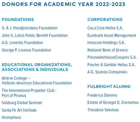 Scholars 2022 23 Donors